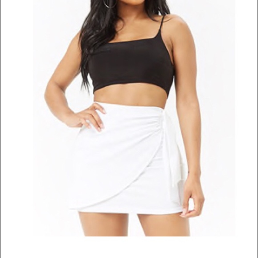 White wrap skirt